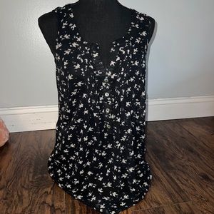 41 Hawthorn Women's Top Blouse Shirt Size M  1/4 Button Sleeveless